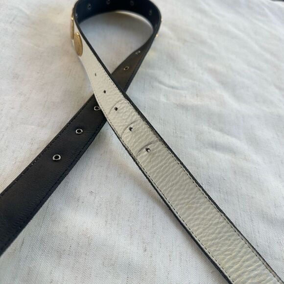 Leatherrock White Leather Coin Finished Statement Belt S main image 5